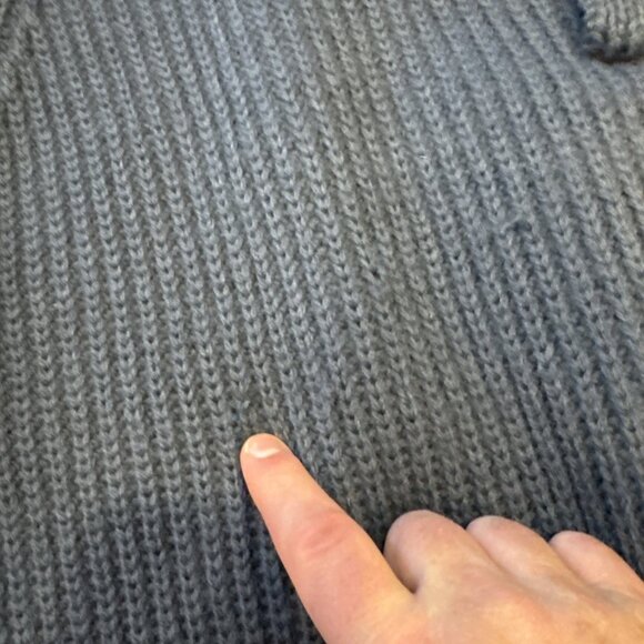 Vintage Islander Henley Sweater Canada Blue Chunky Knit Mens 48 XL Fisherman - Picture 4 of 5